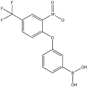 3-[2-Nitro-4-(trifluoromethyl)phenoxy]benzeneboronic acid Structure