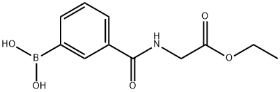 (3-((2-Ethoxy-2-oxoethyl)carbamoyl)-phenyl)boronic acid Struktur