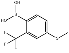 4-(Methylthio)-2-(trifluoroMethyl)phenylboronic acid Structure