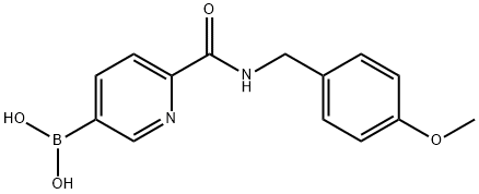 6-(4-MethoxybenzylcarbaMoyl)pyridine-3-boronic acid Structure