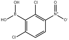 (2,6-ジクロロ-3-ニトロフェニル)ボロン酸 化学構造式