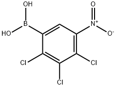 2,3,4-トリクロロ-5-ニトロフェニルボロン酸 化学構造式