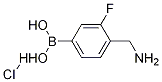 4-(AMINOMETHYL)-3-FLUOROPHENYLBORONIC ACID, HCL, 1072946-45-2, 结构式