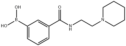 3-(2-(ピペリジン-1-イル)エチルカルバモイル)フェニルボロン酸 化学構造式
