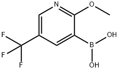 2-METHOXY-5-TRIFLUOROMETHYLPYRIDINE-3-BORONIC ACID, 1072946-55-4, 结构式