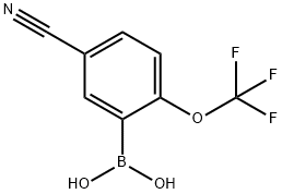 5-Cyano-2-(trifluoromethoxy)phenylboronic acid 化学構造式