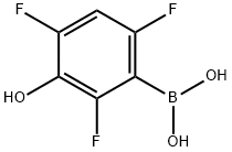 2,4,6-Trifluoro-3-hydroxyphenylboronic acid Structure
