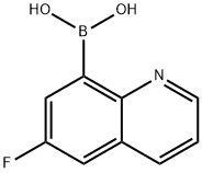 6-フルオロキノリン-8-ボロン酸 化学構造式