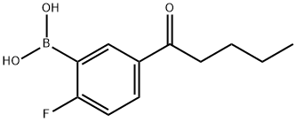 2-FLUORO-5-PENTANOYLPHENYLBORONIC ACID, 1072951-52-0, 结构式