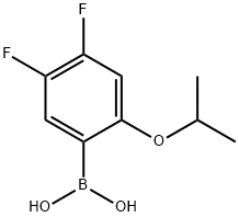 4,5-二氟-2-异丙氧基苯基硼酸 结构式