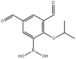 3,5-DIFORMYL-2-ISOPROPOXYPHENYLBORONIC ACID, 1072951-68-8, 结构式