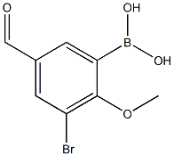 3-BroMo-5-forMyl-2-Methoxyphenylboronic acid Structure