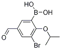 3-BroMo-2-isopropoxy-5-forMylphenylboronic acid 化学構造式