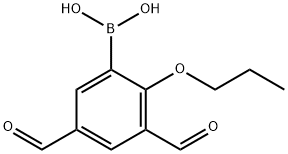 3,5-二甲酰基-2-丙氧基苯硼酸, 1072951-92-8, 结构式
