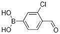 3-Chloro-4-formylbenzeneboronic acid Struktur