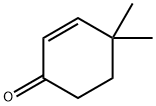 6,6-ジメチル-1-シクロヘキセン-3-オン 化学構造式