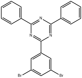 2-(3,5-Dibromophenyl)-4,6-diphenyl-1,3,5-triazine Struktur