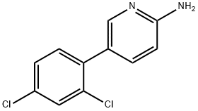 5-(2,4-ジクロロフェニル)ピリジン-2-アミン 化学構造式