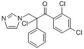 2-chloro-1-(2,4-dichlorophenyl)-3-(1H-imidazol-1-yl)-2-phenylpropan-1-one Structure