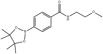 4-(2-メトキシエチルカルバモイル)フェニルボロン酸ピナコールエステル 化学構造式