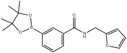 3-(糠基氨基碳酰)苯硼酸频哪酯, 1073353-63-5, 结构式