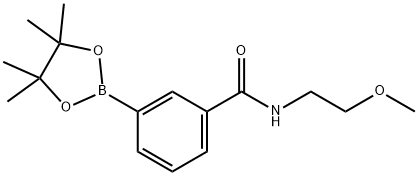 3-(2-甲氧基乙基氨基羰基)苯硼酸频哪酯, 1073353-64-6, 结构式