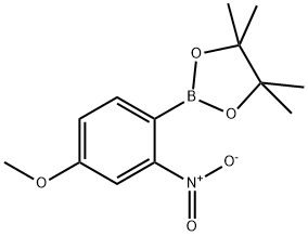 2-(4-Methoxy-2-nitrophenyl)-4,4,5,5-tetraMethyl-1,3,2-dioxaborolane 化学構造式