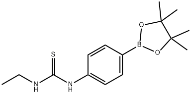 1-Ethyl-3-(4-(4,4,5,5-tetraMethyl-1,3,2-dioxaborolan-2-yl)phenyl)thiourea 化学構造式