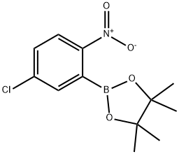 5-CHLORO-2-NITROPHENYLBORONIC ACID, PINACOL ESTER, 1073353-99-7, 结构式