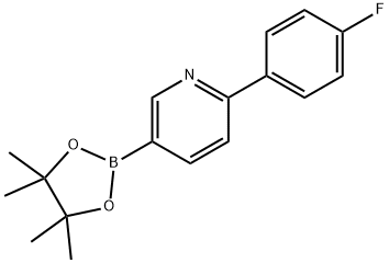 6-(4-フルオロフェニル)ピリジン-3-ボロン酸ピナコールエステル 化学構造式