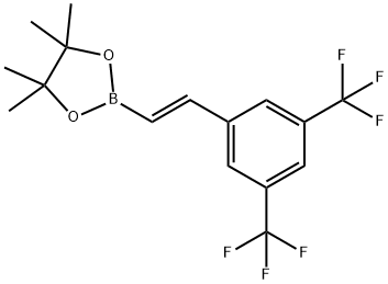 反式-2-[3,5-BIS(三氟甲基)苯基]乙烯基硼酸频那醇酯 结构式