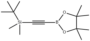 2-((TERT-BUTYLDIMETHYLSILANYL)ETHYNYL) BORONIC ACID PINACOL ESTER, 1073355-02-8, 结构式