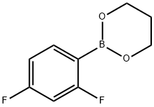 2,4-ジフルオロフェニルボロン酸, プロパンジオール環状エステル 化学構造式
