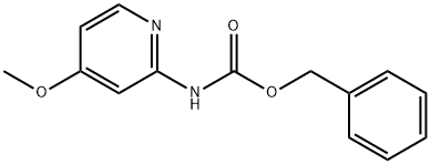 (4-メトキシピリジン-2-イル)カルバミン酸ベンジル 化学構造式