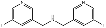 ビス((5-フルオロピリジン-3-イル)メチル)アミン 化学構造式