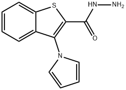 3-(1H-PYRROL-1-YL)-1-BENZOTHIOPHENE-2-CARBOHYDRAZIDE 化学構造式