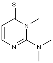 4(3H)-Pyrimidinethione,  2-(dimethylamino)-3-methyl- Structure