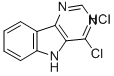 4-氯-5H-嘧啶并[5,4-b]吲哚盐酸盐 结构式