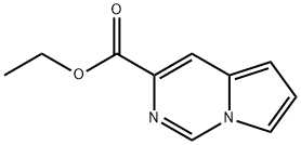 ピロロ[1,2-C]ピリミジン-3-カルボン酸エチル 化学構造式