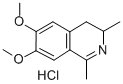 6,7-ジメトキシ-1,3-ジメチル-3,4-ジヒドロイソキノリン塩酸塩 化学構造式