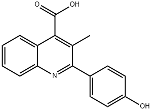 2-(4-羟基苯基)-3-甲基喹啉-4-羧酸, 107419-49-8, 结构式