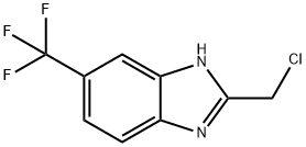 2-クロロメチル-6-トリフルオロメチル-1H-ベンゾイミダゾール 化学構造式