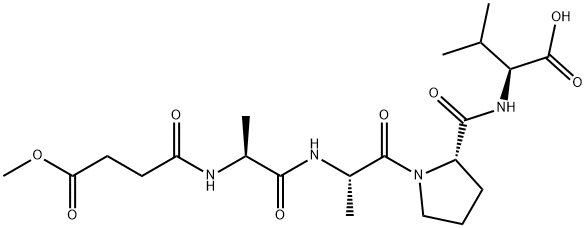 MEOSUC-ALA-ALA-PRO-VAL-OH Structure