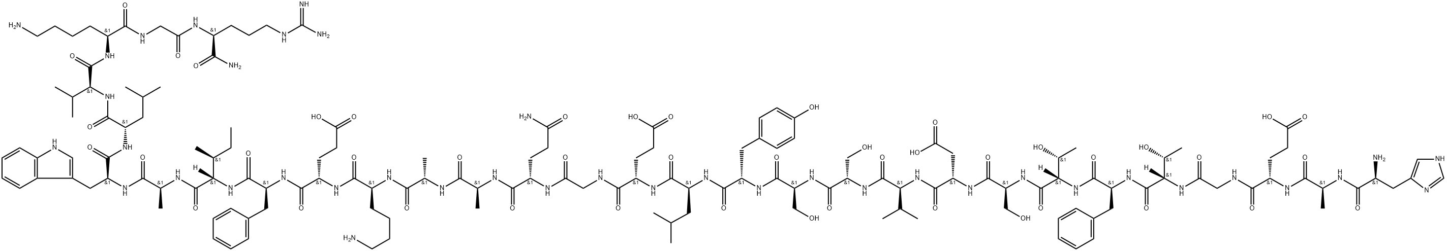 胰高血糖素样肽1(7-36)酰胺(人),107444-51-9,结构式