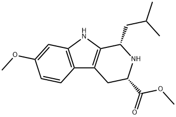 (1S,3S)-1-异丁基-7-甲氧基-2,3,4,9-四氢-1H-吡啶并[3,4-B]吲哚-3-羧, 107447-05-2, 结构式