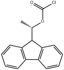(+)-1-(9-フルオレニル)エチル クロロホルマート 溶液 化学構造式