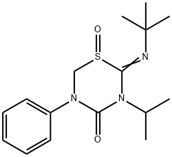 2-(tert-ブチルイミノ)-4-オキソ-5-フェニル-3-(プロパン-2-イル)-1,3,5-チアジアジナン-1-イウム-1-オラート 化学構造式