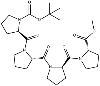tert-butyloxycarbonylprolyl-prolyl-prolyl-proline methyl ester 结构式