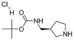 (S)-3-N-BOC-アミノメチルピロリジン塩酸塩 化学構造式