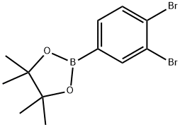 3,4-ジブロモフェニルボロン酸ピナコールエステル 化学構造式